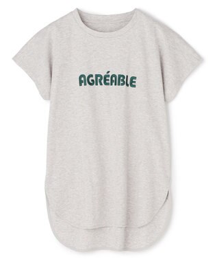 UNFILO BEAUTY FORM-T cotton ロゴ フレンチスリーブ Tシャツ TOPグレー