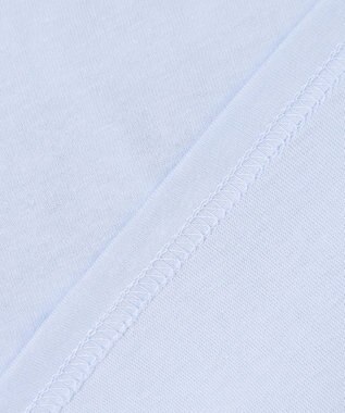 ANY KIDS 【洗濯機可能】肩あき ロゴ刺繍Tシャツ サックスブルー