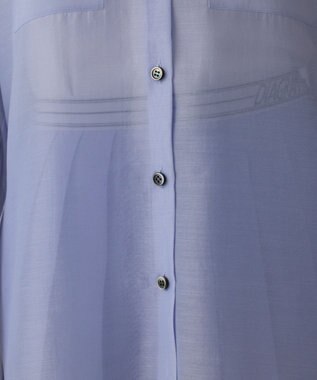 GRACE CONTINENTAL マットシアーシャツ ブルー