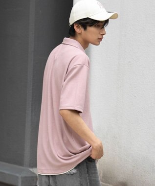WEGO 【ユニセックス着用ITEM】フェイクレイヤードニットポロシャツ（SS） ピンク