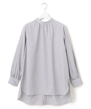J.PRESS YORK STREET 【WOMEN】バックボタン ストライプブラウス