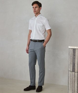 GOTAIRIKU 春夏向け【形態安定】SUMMERPREMIUMPLEATS_スナップダウンカラー 半袖ドレスシャツ(26年モデル) ホワイト系