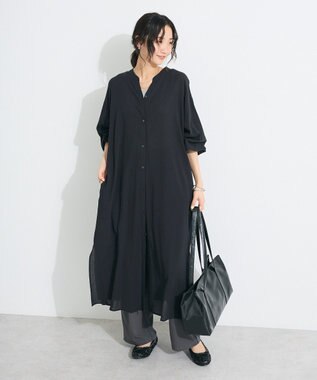 CRAFT STANDARD BOUTIQUE ジョーゼットワンピース Black