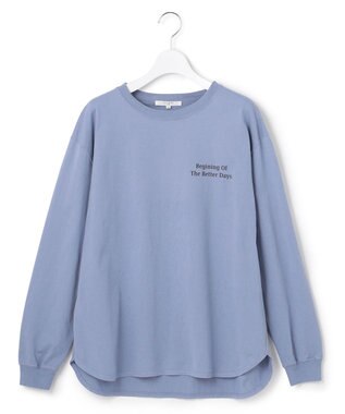 23区 【SLOW】コンパクトシングルジャージー ロゴ Tシャツ アッシュブルー系