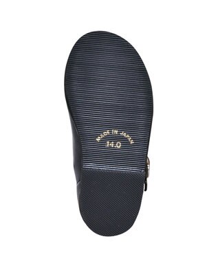 MIKI HOUSE HOT BISCUITS 【ミキハウス】 合成皮革ワンストラップシューズ 黒