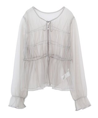 CRAFT STANDARD BOUTIQUE チュール２ｗａｙカーディガン Gray