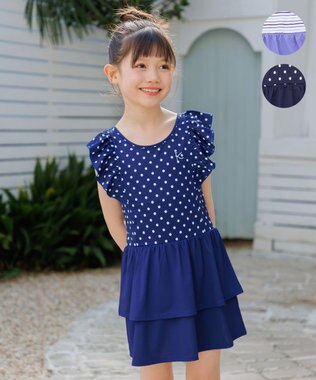 組曲 KIDS 【SS-Lサイズ】 フリルスカートスイムウェア(ワンピース)