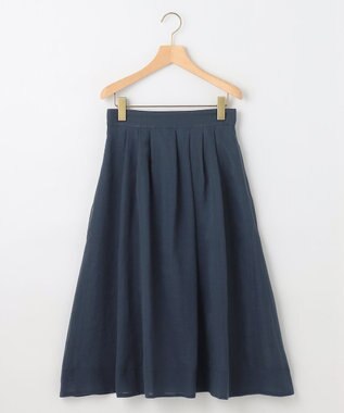 組曲 S 【WEB限定】シアーボイルタックフレア スカート ネイビー系