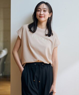 【洗濯機可/接触冷感】グリッタープリントロゴＴシャツ