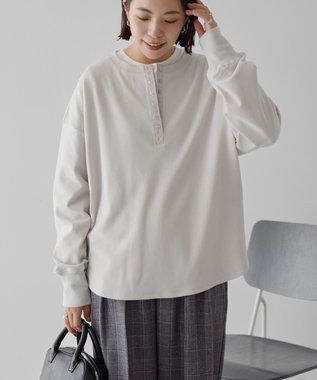 AMERICAN HOLIC ソフトタッチヘンリーネックプルオーバー