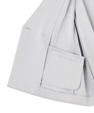 uncrave シャイニーダブルサテン ジャケット シルバーグレー