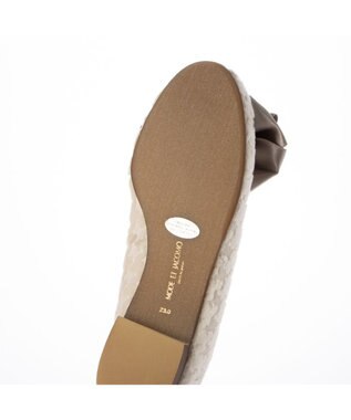 MODE ET JACOMO <MODE ET JACOMO>ラウンドリボンバレエシューズ アイボリーキジ