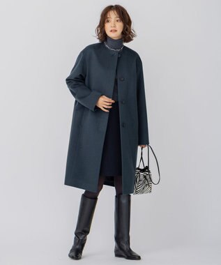 23区 【CLASSY.1月号掲載】ウーステッドウール タートルネック ニット グレー系