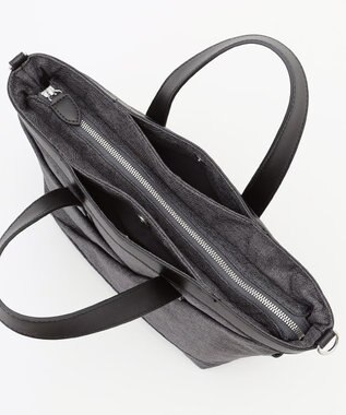 Y'SACCS リネンライク　イニシャルトート　Sサイズ ブラック