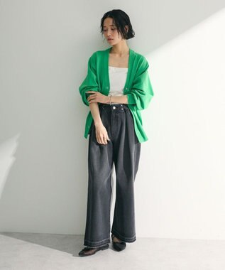 Green Parks スポンディッシュＶネックカーディガン Green
