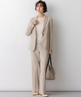 23区 【先行予約】アイアスマットストレッチ テーラードジャケット ベージュ系