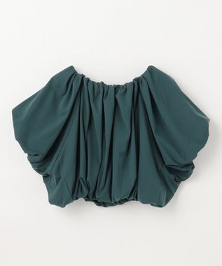 NAVE 【Nave 　洗える・接触冷感】クロップドジャージーブラウス グリーン系
