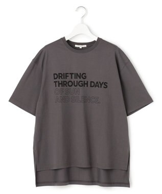 23区 【SLOW/一部店舗限定】ヴィンテージライクジャージー Tシャツ スチール×ブラック