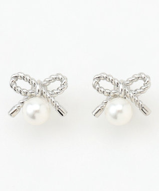 TOCCA PROMISE PEARL RIBBON EARRINGS イヤリング シルバー系