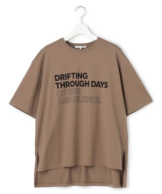 23区 【SLOW/一部店舗限定】ヴィンテージライクジャージー Tシャツ モカ×ブラック