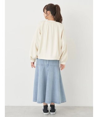 earth music&ecology ペプラムマーメイドデニムスカート Light Indigo