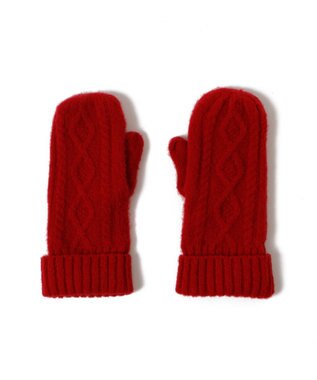 WEGO 【手袋】ケーブルミトングローブ レッド