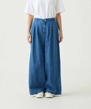 caqu FS linen relax pants コットンリネンリラックスワイドデニム 3years