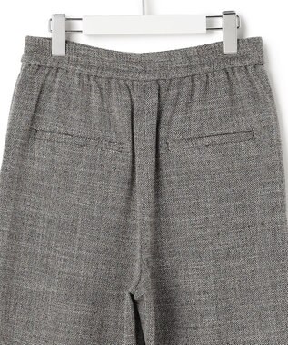 ICB ライトスラブツイード ワイドパンツ ブラック×オフホワイトミックス