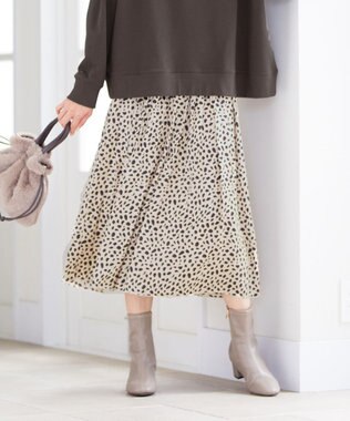 ANY 【洗える】ダルメシアンスカート ブラウン系5