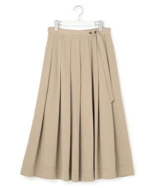 23区 【Oggi4月号掲載/洗える】ブライトツイル タック スカート ブラウン系