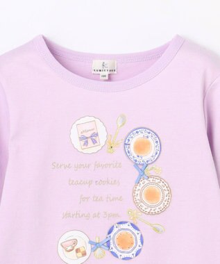 組曲 KIDS 【110-140㎝】 ティータイム アートTシャツ ラベンダー