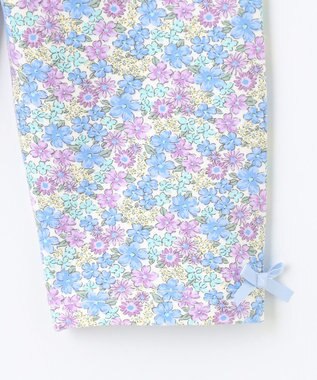 ANY KIDS フラワ ープリント レギンス サックスブルー×小花