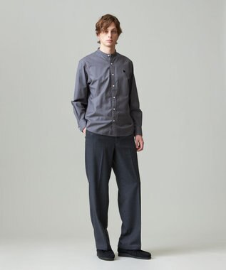 J.PRESS MEN カシミヤタッチワイド イージーパンツ グレー系