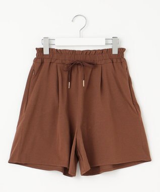 Feroux 【接触冷感・UVカット・吸水速乾】ラッシュガードハーフ パンツ ダークブラウン系