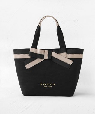 TOCCA KNOT IN CONTRAST CANVASTOTE キャンバストート ブラック系