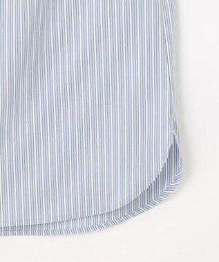 J.PRESS LADIES S 【洗える】BEZコットンナイロン ストライプ ピンタック ブラウス ブルー×イエローストライプ系1