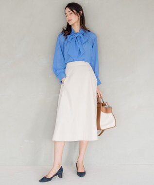 組曲 【5色展開・後ろゴム仕様】カラータフタ スカート ベージュ系