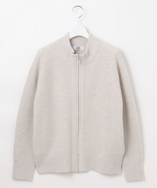 J.PRESS LADIES L 【洗える】CAT ジップアップブルゾン ニット ライトグレー系