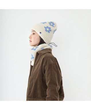 林八百吉商店 Champion　フラワーニットネックウォーマー アイボリー