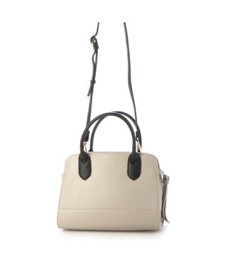 UNBILLION ペルケ perche / 牛革スクエア2way手提げ ライトグレー