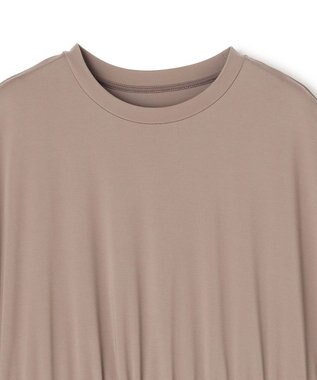 UNFILO L BEAUTY-FORM T コンビティアード ワンピース モカ×モカ