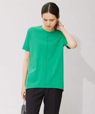 ICB 【洗える】VIS/NYハイゲージ 半袖プルオーバー コバルトグリーン系