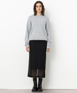 NAVE 【Nave・洗える】ラメニット プルオーバー シルバー系