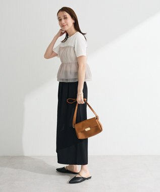 Green Parks オーガンジービスチェドッキング半袖プルオーハ Gray