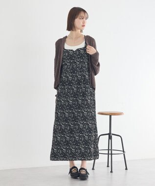 earth music&ecology 【予約】ぽんぽんスキッパーカーディガン ブラウン