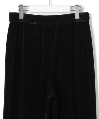 23区 【洗える】ベロアスムース ドロスト パンツ ブラック系