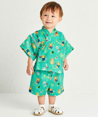 MIKI HOUSE HOT BISCUITS 【ミキハウス】【80-120cm】ミキハウスベア 甚平スーツ