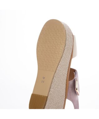 ing <ing>ワンポイントウエッジソールサンダル パープルコンビ