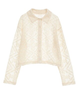 CRAFT STANDARD BOUTIQUE クロシェレースカーディガン Ivory