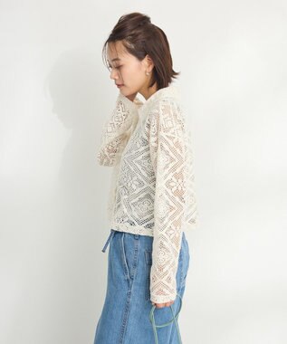 CRAFT STANDARD BOUTIQUE クロシェレースカーディガン Ivory
